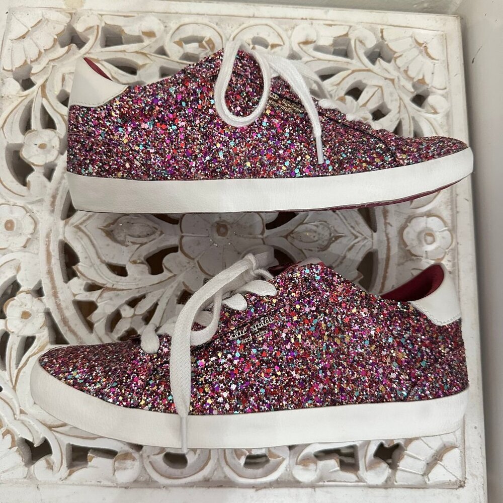 Kate Spade Women's Ace Glitter Low-top Sneakers 9.5 - Picture 7 of 10